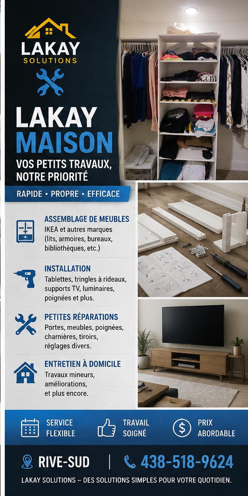 Lakay Maison – Petits travaux à domicile sur la Rive-Sud